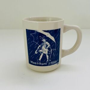 MORTON SALT 1914 Commemorative Logo "When It Rains It Pours" Coffee Mug Cup